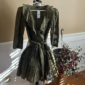 BNWT Ann Taylor green wrap dress